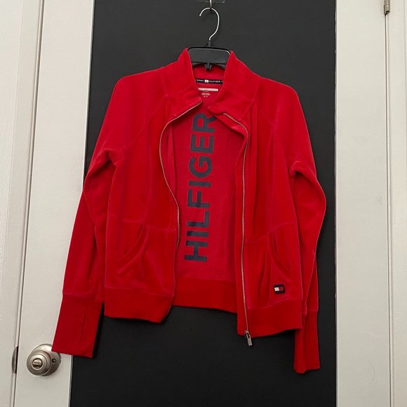 Tommy Hilfiger Sport Velvet Raglan-Sleeve Jacket (Size S) - Picture 3 of 6
